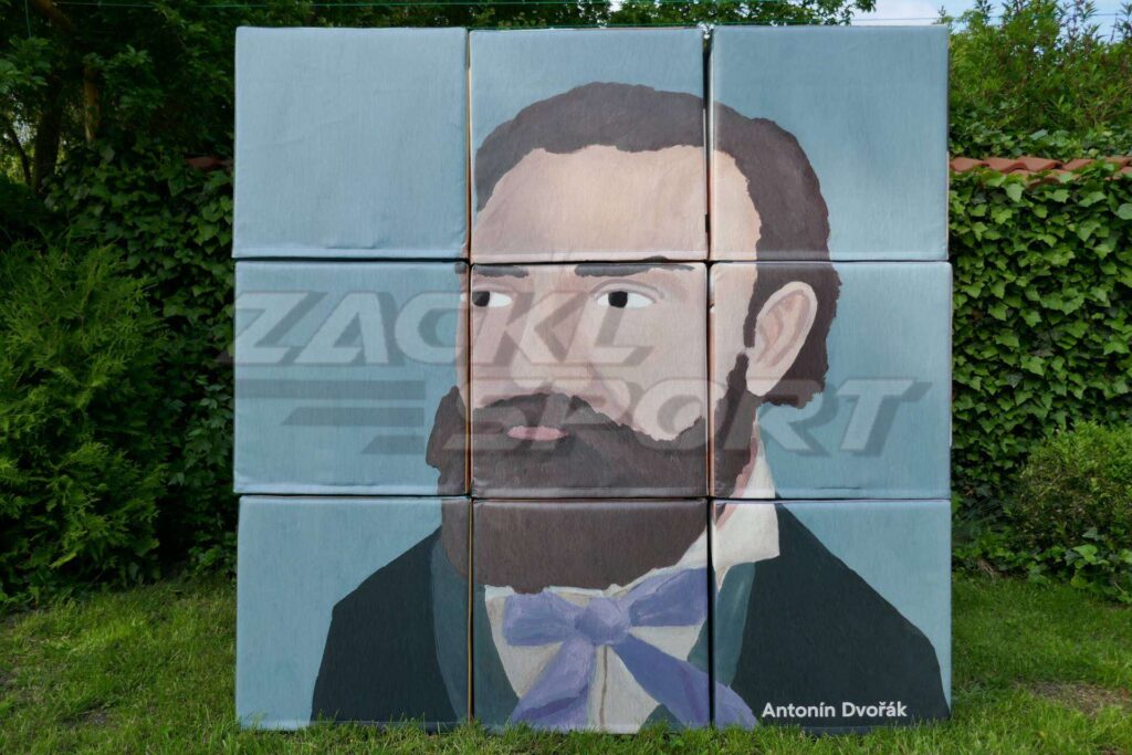 Molitanové kostky s portretem Antonína Dvořáka