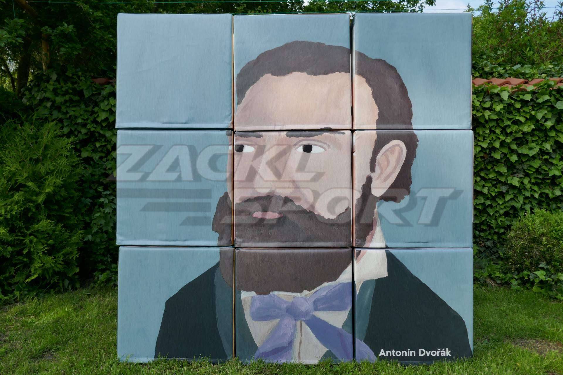 Molitanové kostky s portretem Antonína Dvořáka